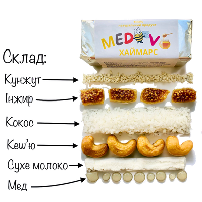 Горіховий батончик з кеш'ю та інжиром "Хаймарс" MD-11-0051 фото